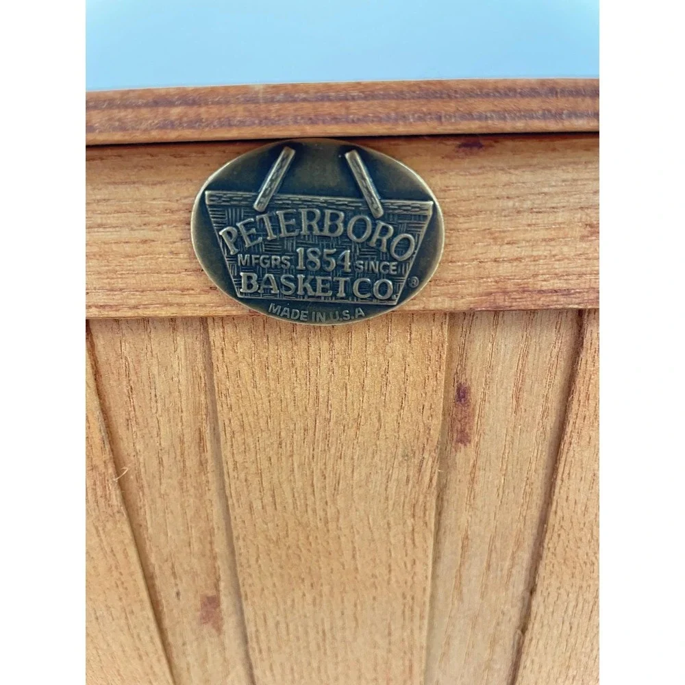 Peterboro Basket Co Picket Fence Limited Edition Wood‎ Basket USA SIGNED RARE